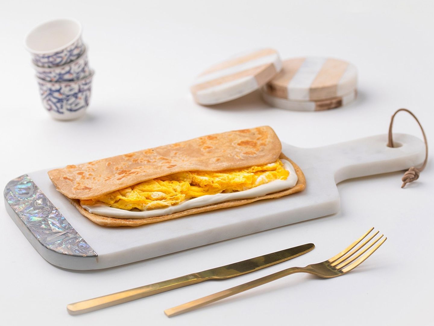 Fried Eggs And Cheese Chabati