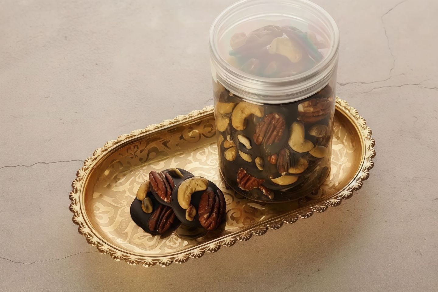 شوكلاتة مكسرات غامق