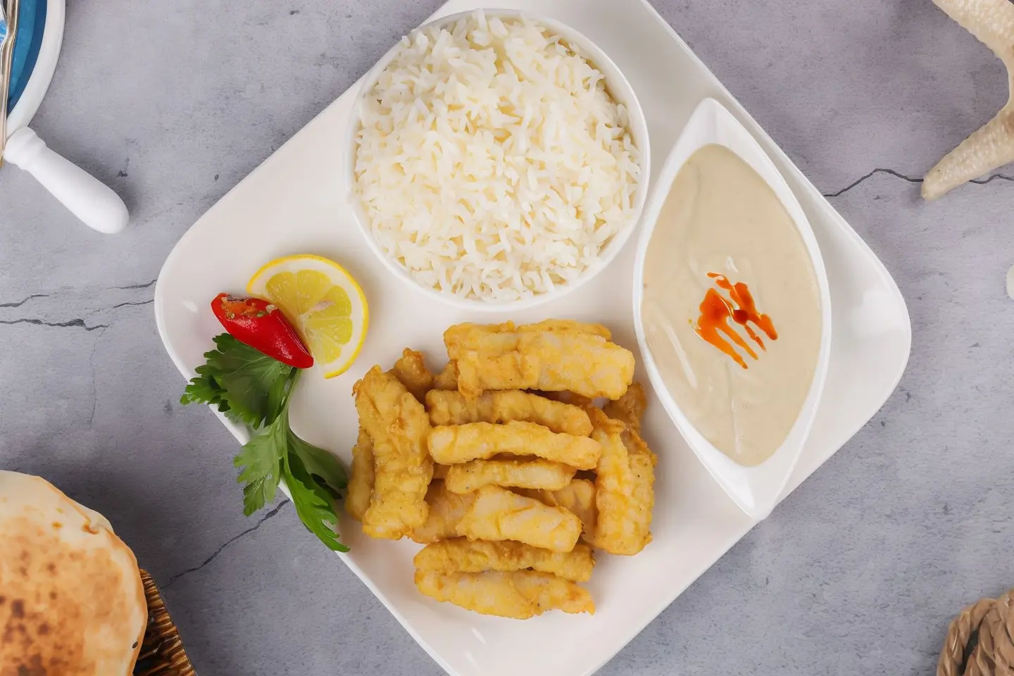 Fried Fish Fillet Meal