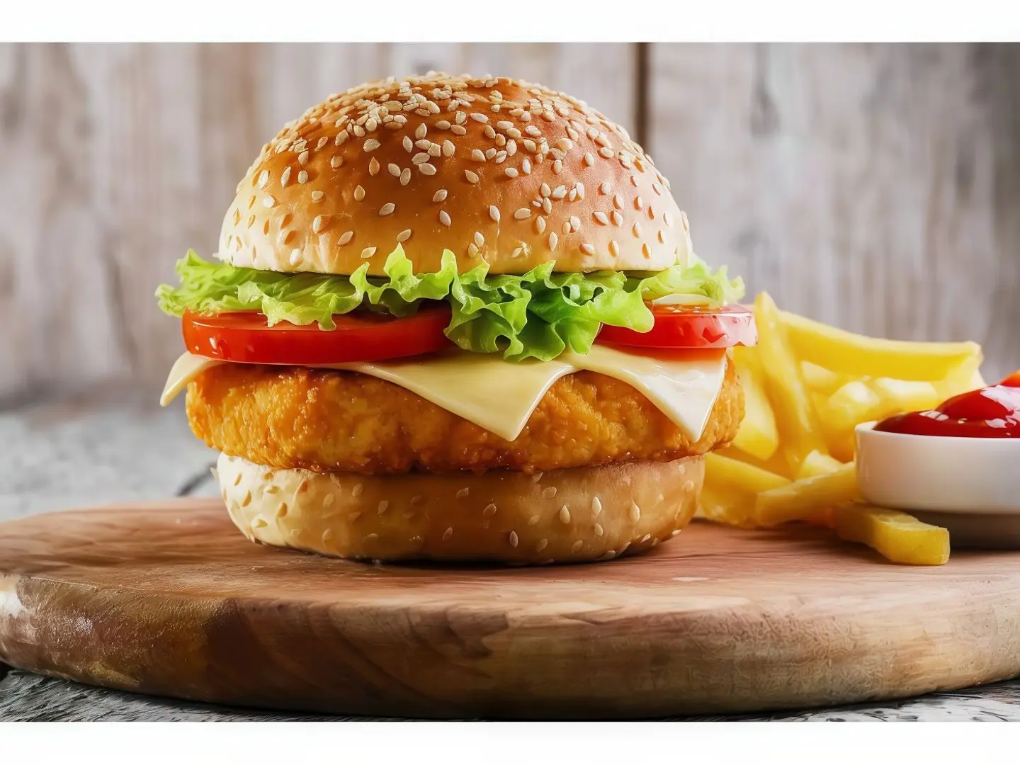Chicken Burger With Cheese
