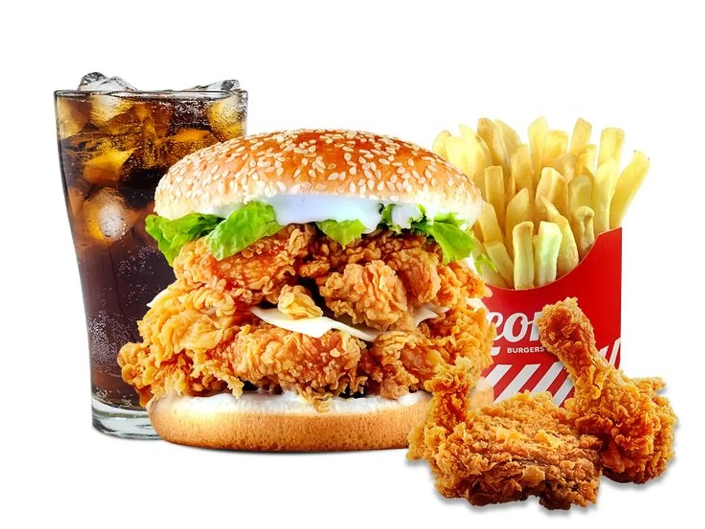 برجر مسحب وجبه (حار )