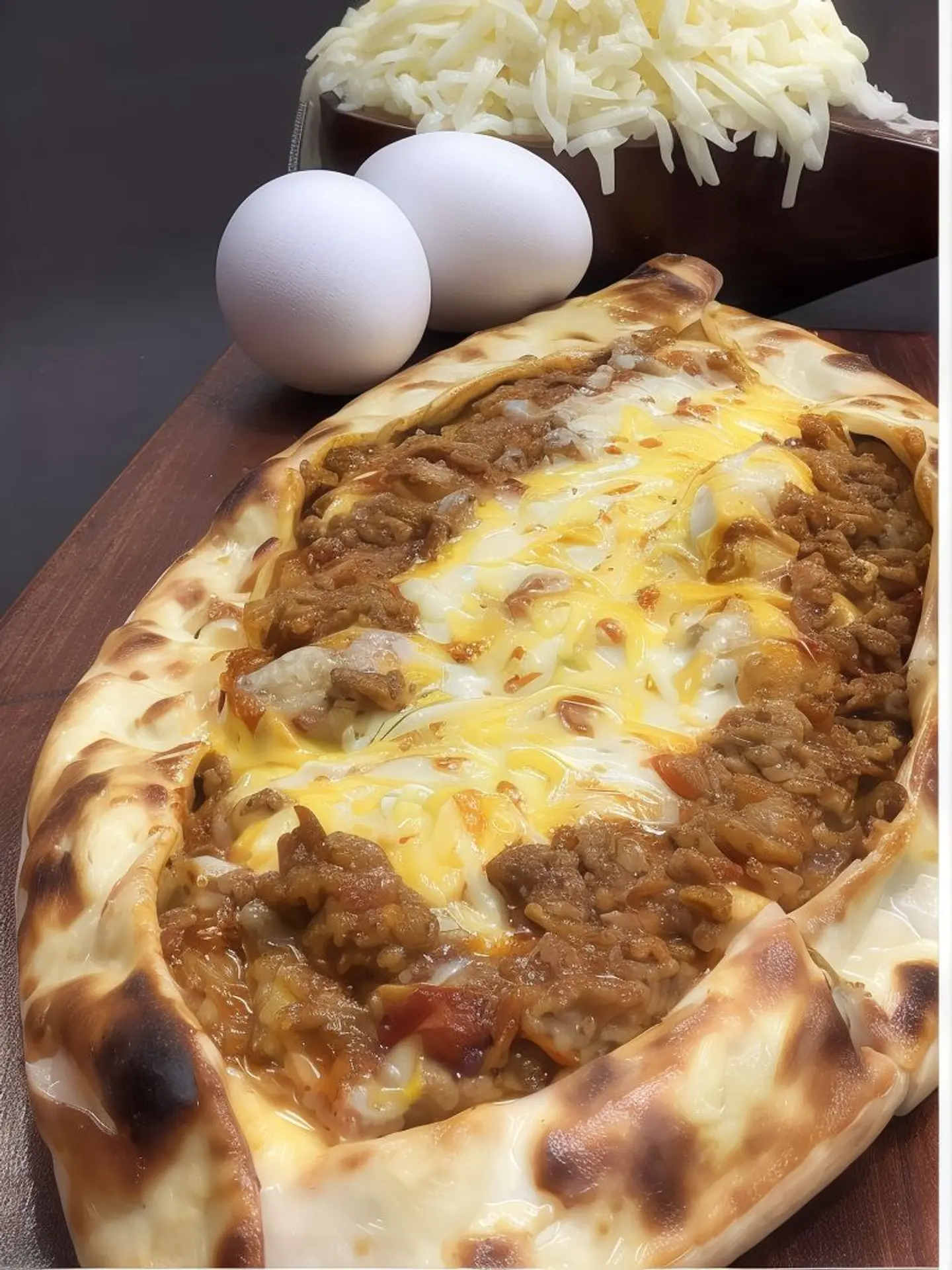 Meat With Cheese And Eggs