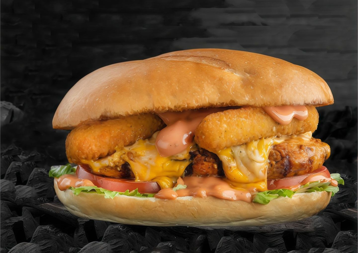 Mix Cheese Chicken Burger - Sandwich