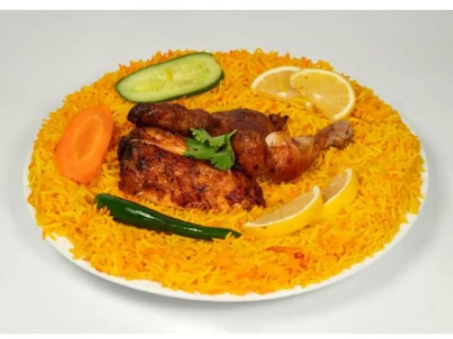 نص دجاج شواية رز مندي