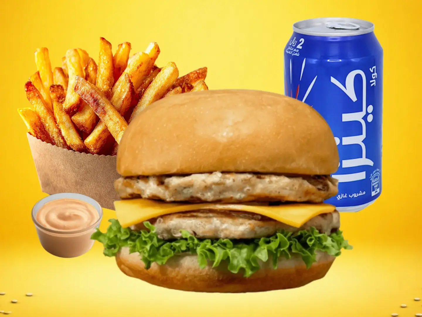 وجبة دبل دجاج مشوي