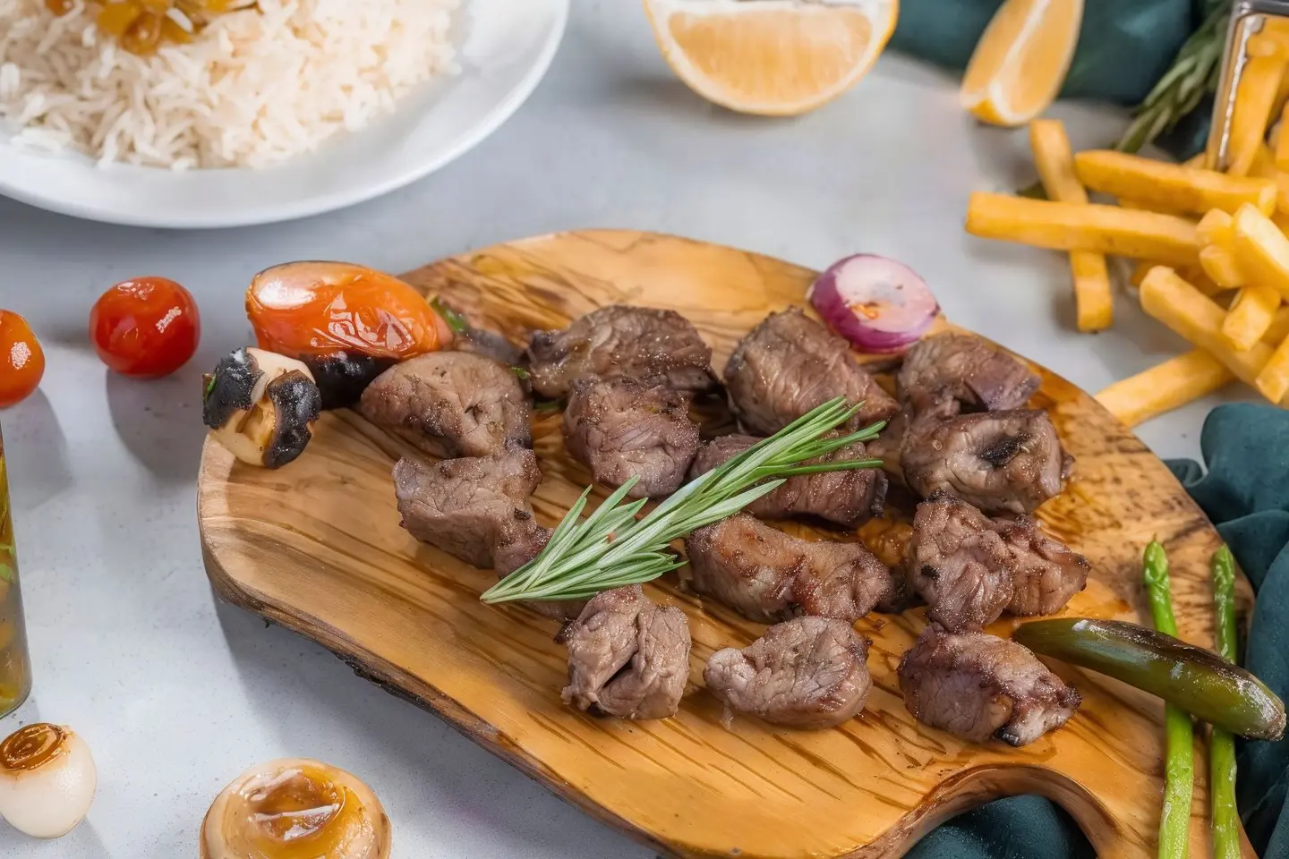Grilled Lamb Cubes (Lamb Awsal)