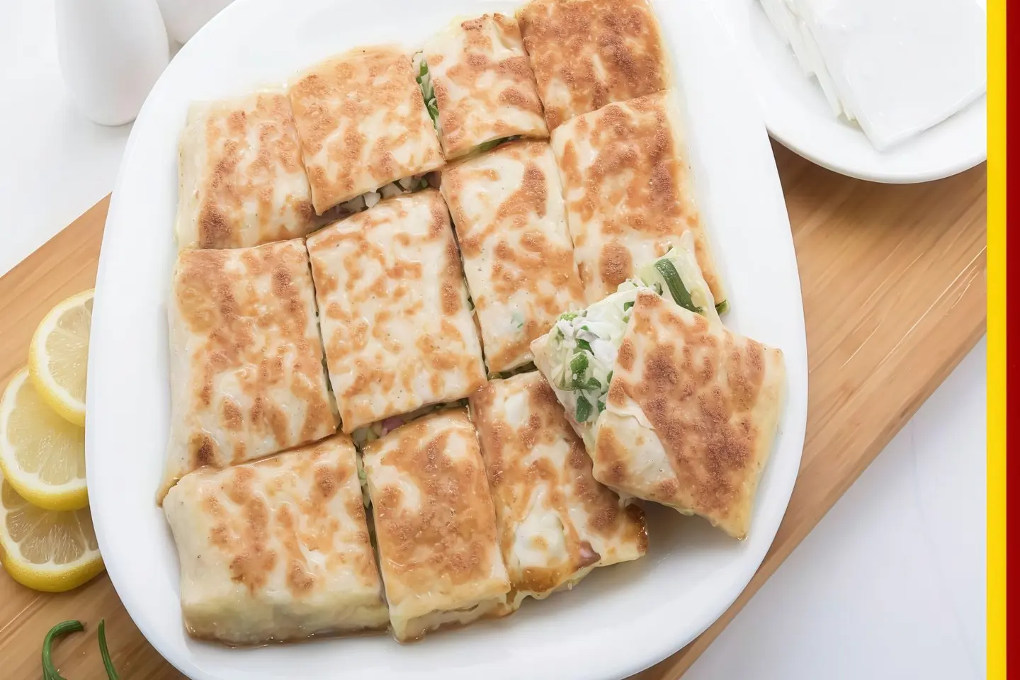 مطبق خضار مع جبنة سائلة