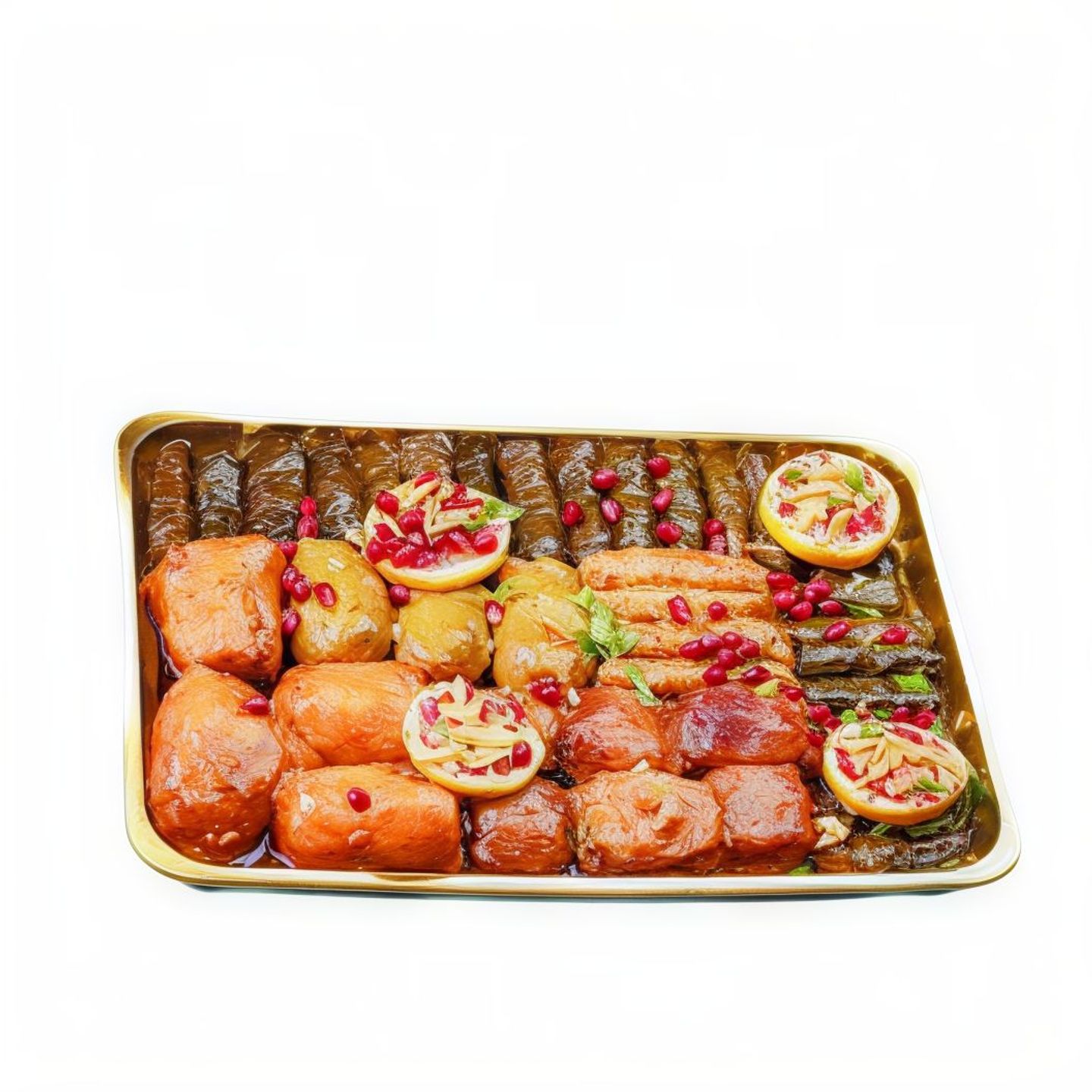 طبق مشكل ورق عنب ومحاشي صغير