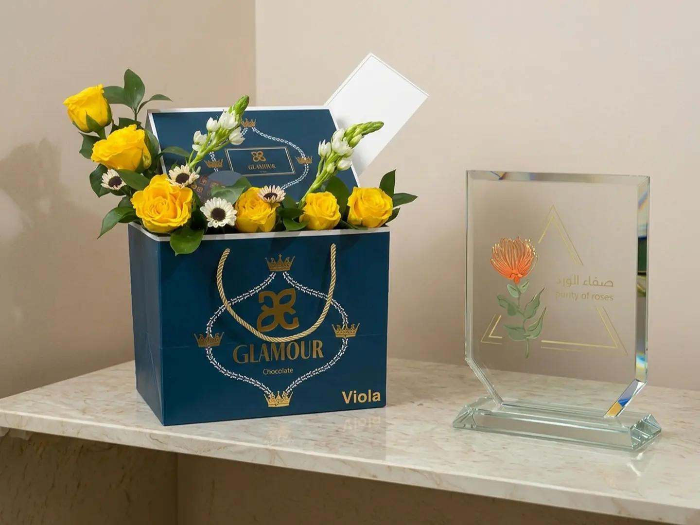 شوكلت مع ورد رقم 13