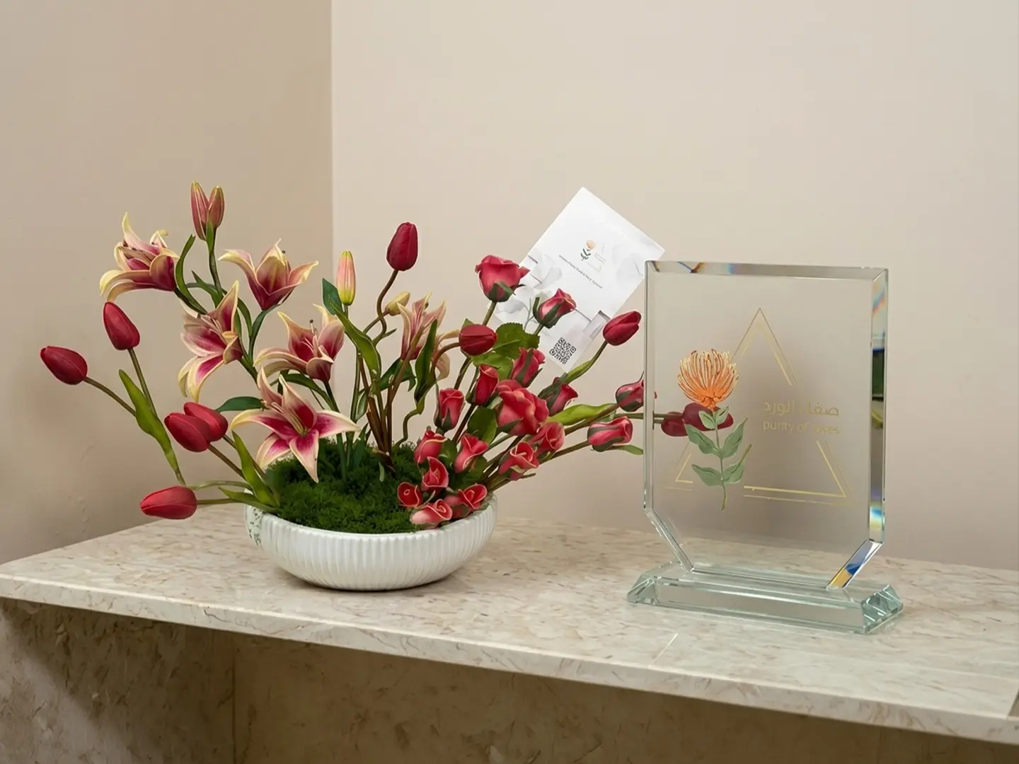 فازة الورد الصناعي رقم 3