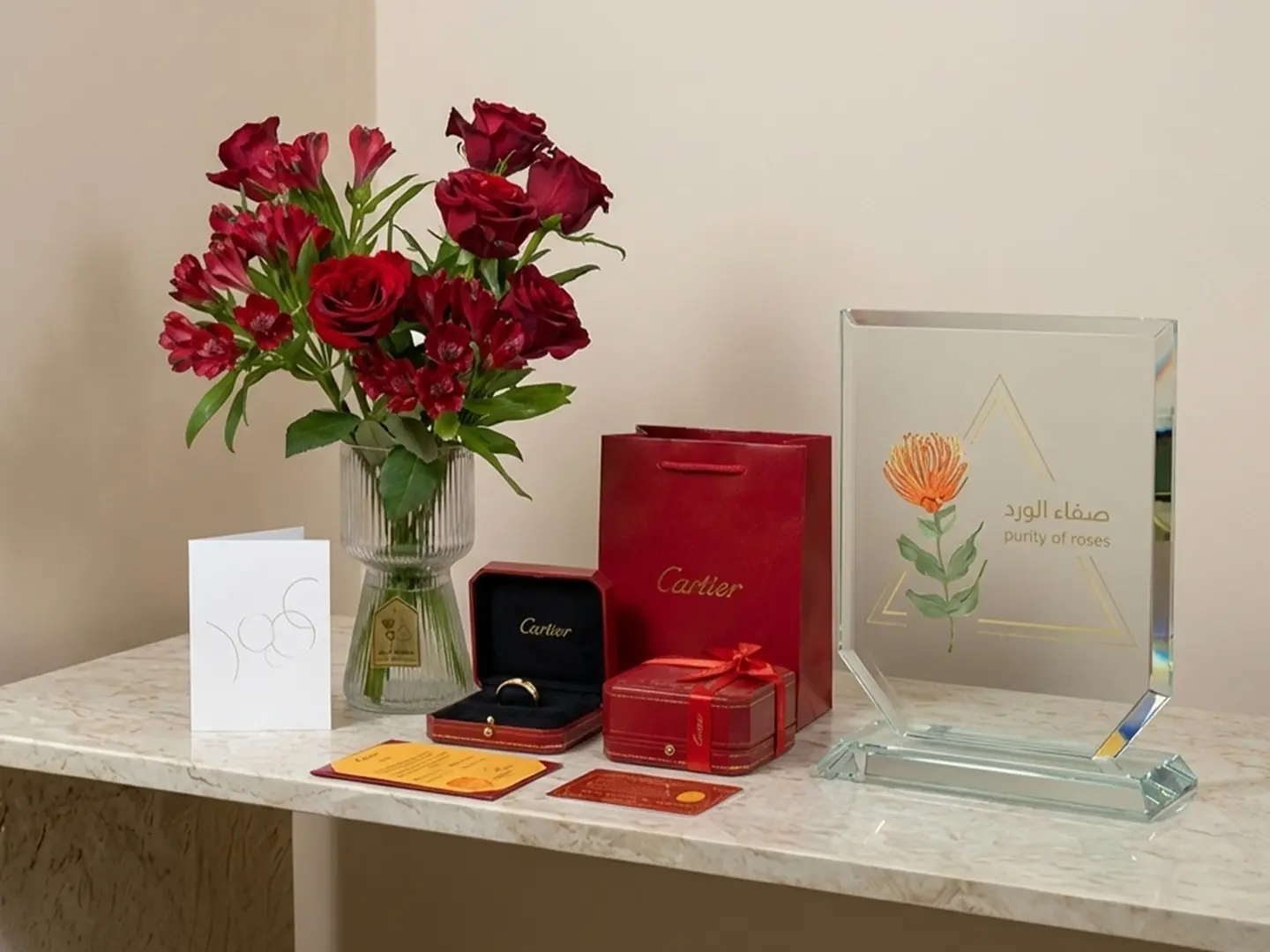 اسوارة كارتير مع فازة ورد رقم 7