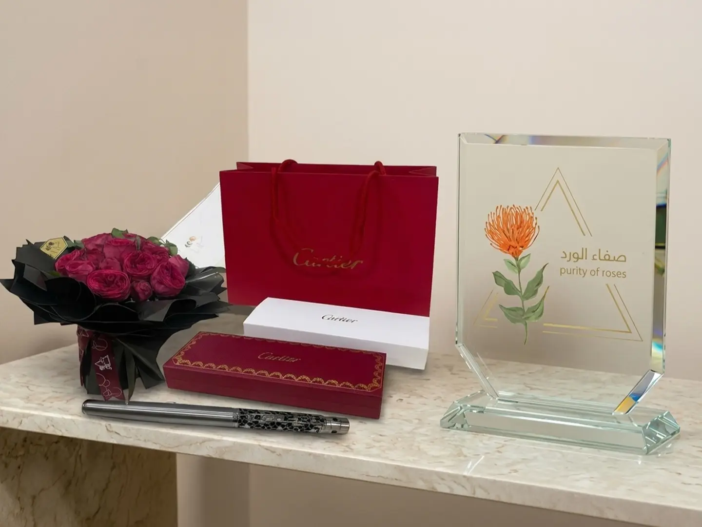 قلم ماستركارتير مع الورد20