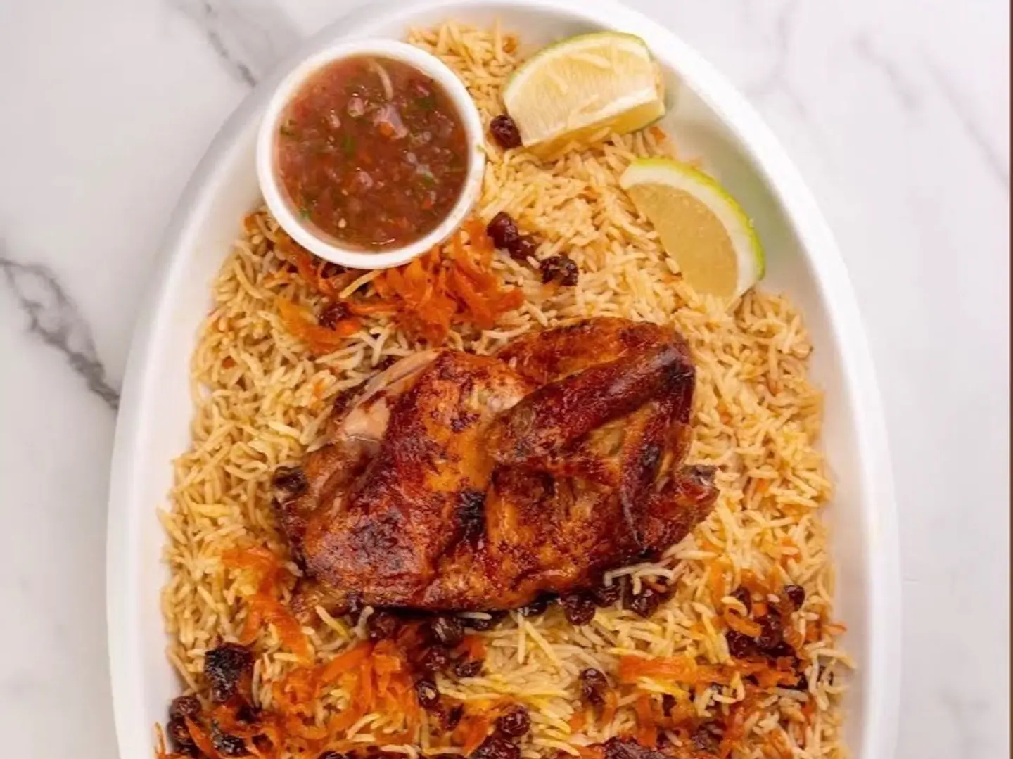 ربع دجاج شواية مع الرز