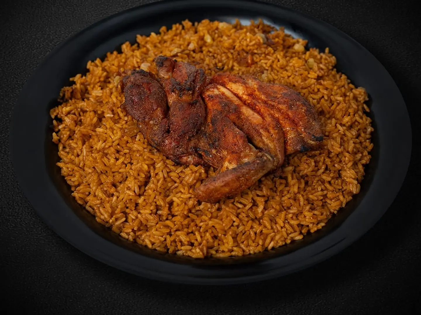 نصف مظبي حراق مع أرز احمر