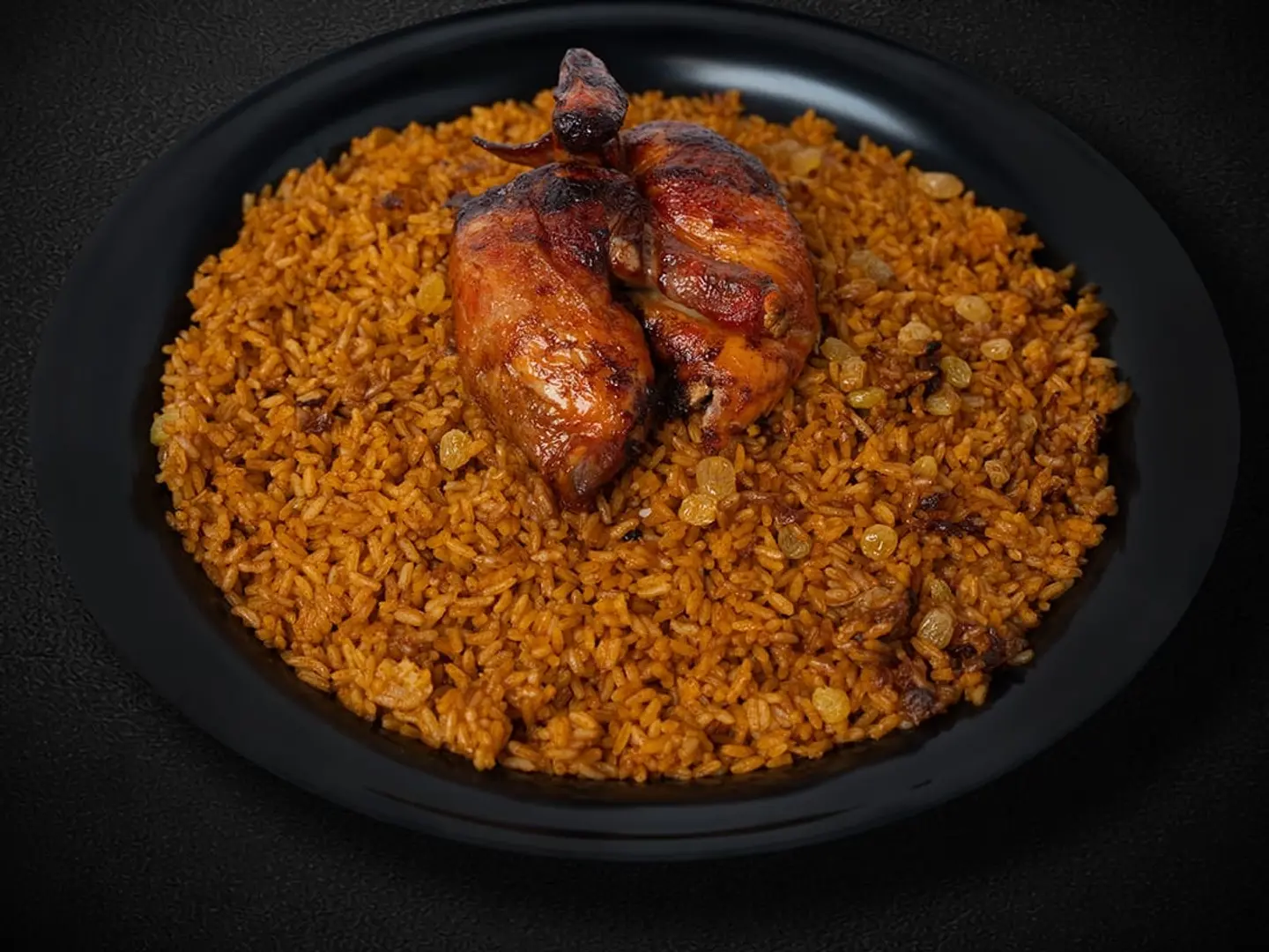 نصف حبة شواية مع ارز احمر