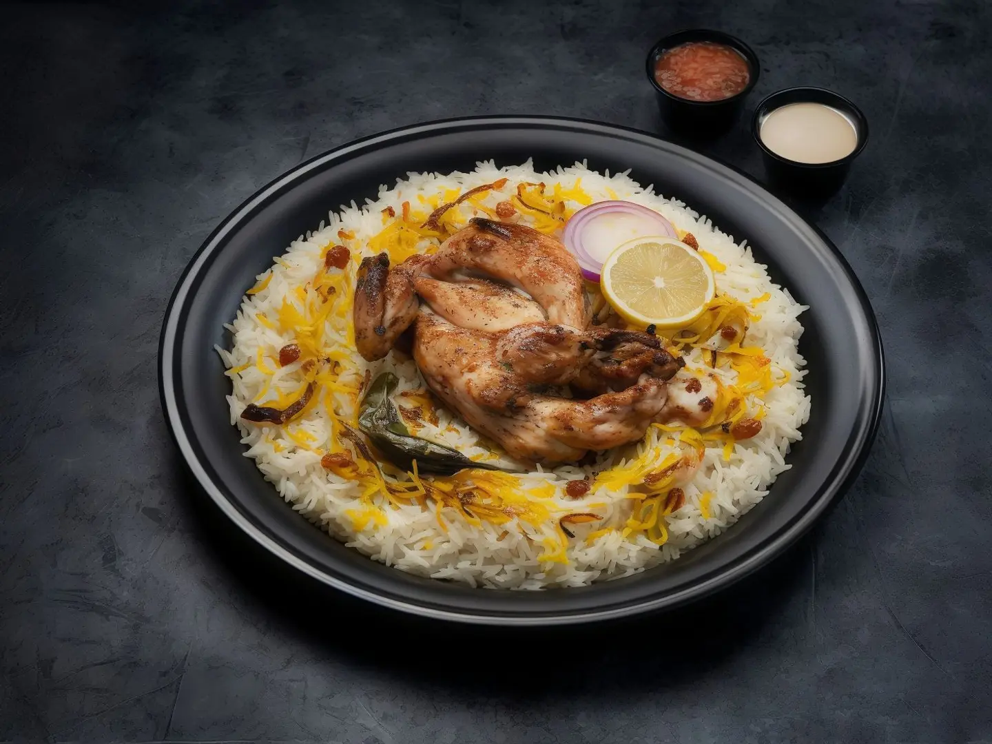 دجاج مظبي مع ارز شعبي  - نص حبة دجاج