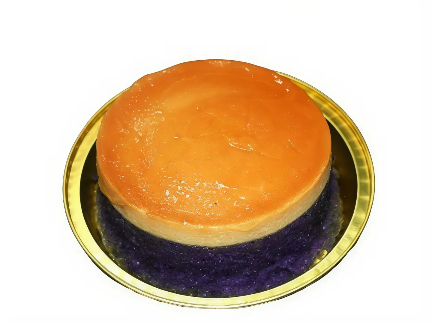Ube Or Vanilla Custard Cake