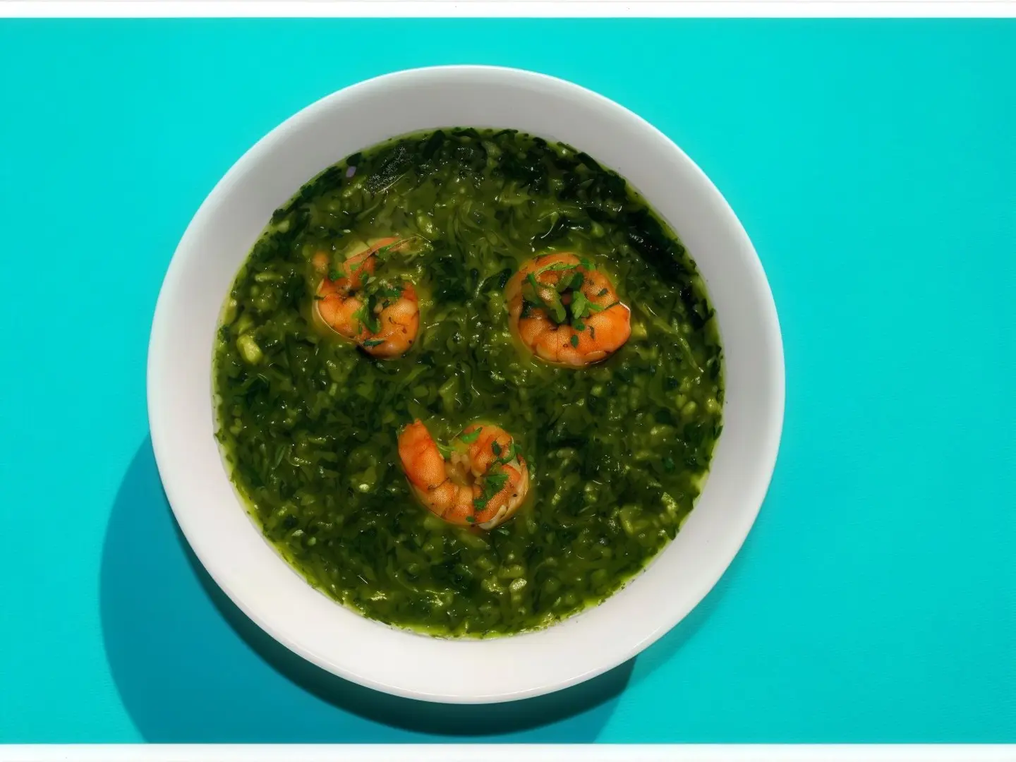 Molokhia With Shrimp Tagine