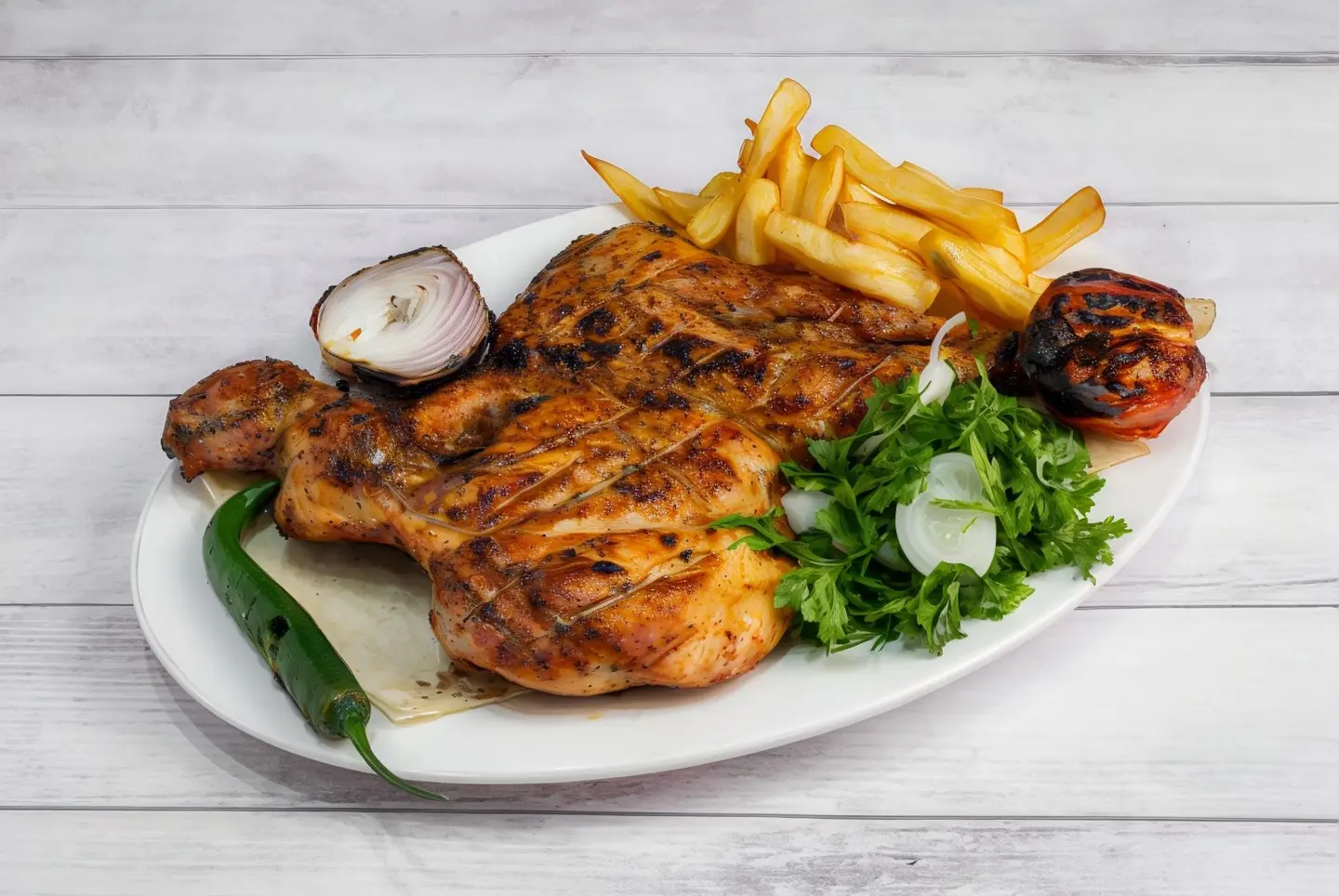 حبة دجاج على الفحم