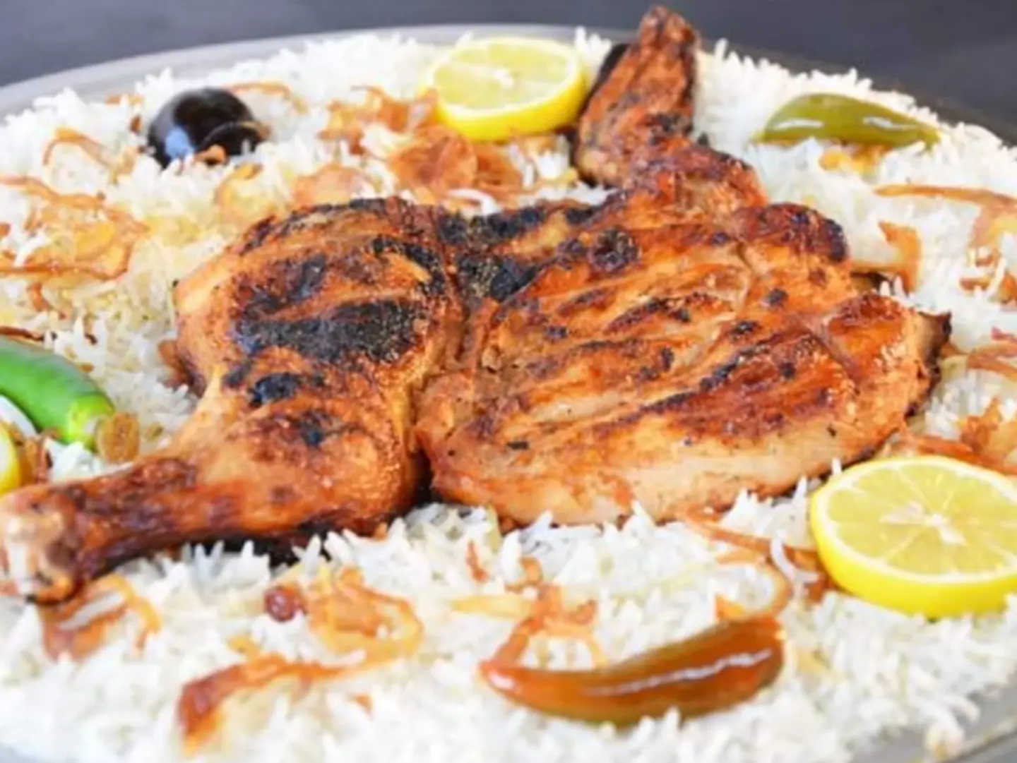 Half A Charcoal Chicken With Rice