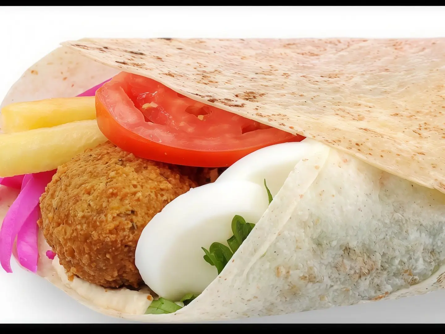 Shami Falafal Sandwich Eggs Hummus