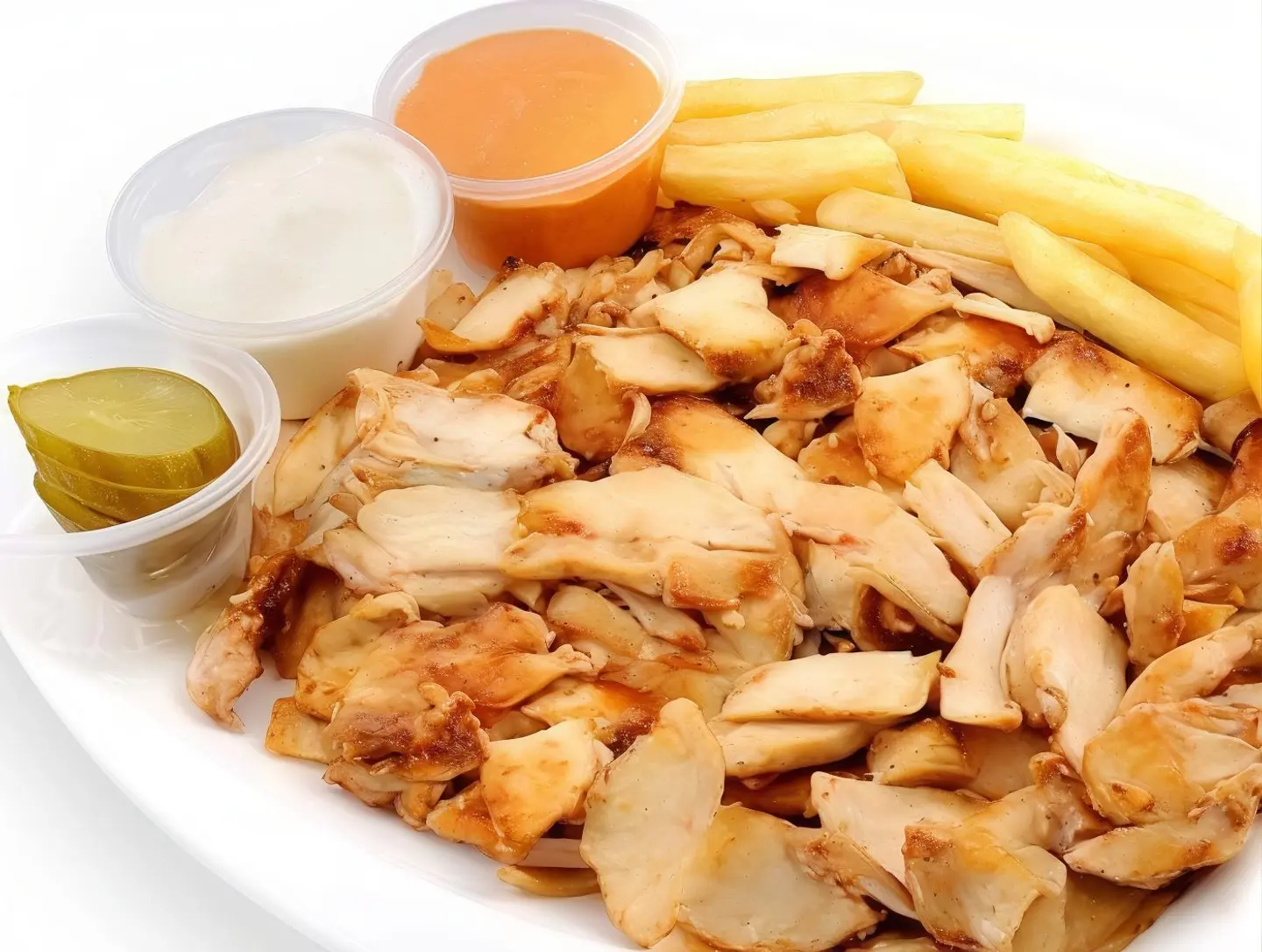 صحن شاورما وسط