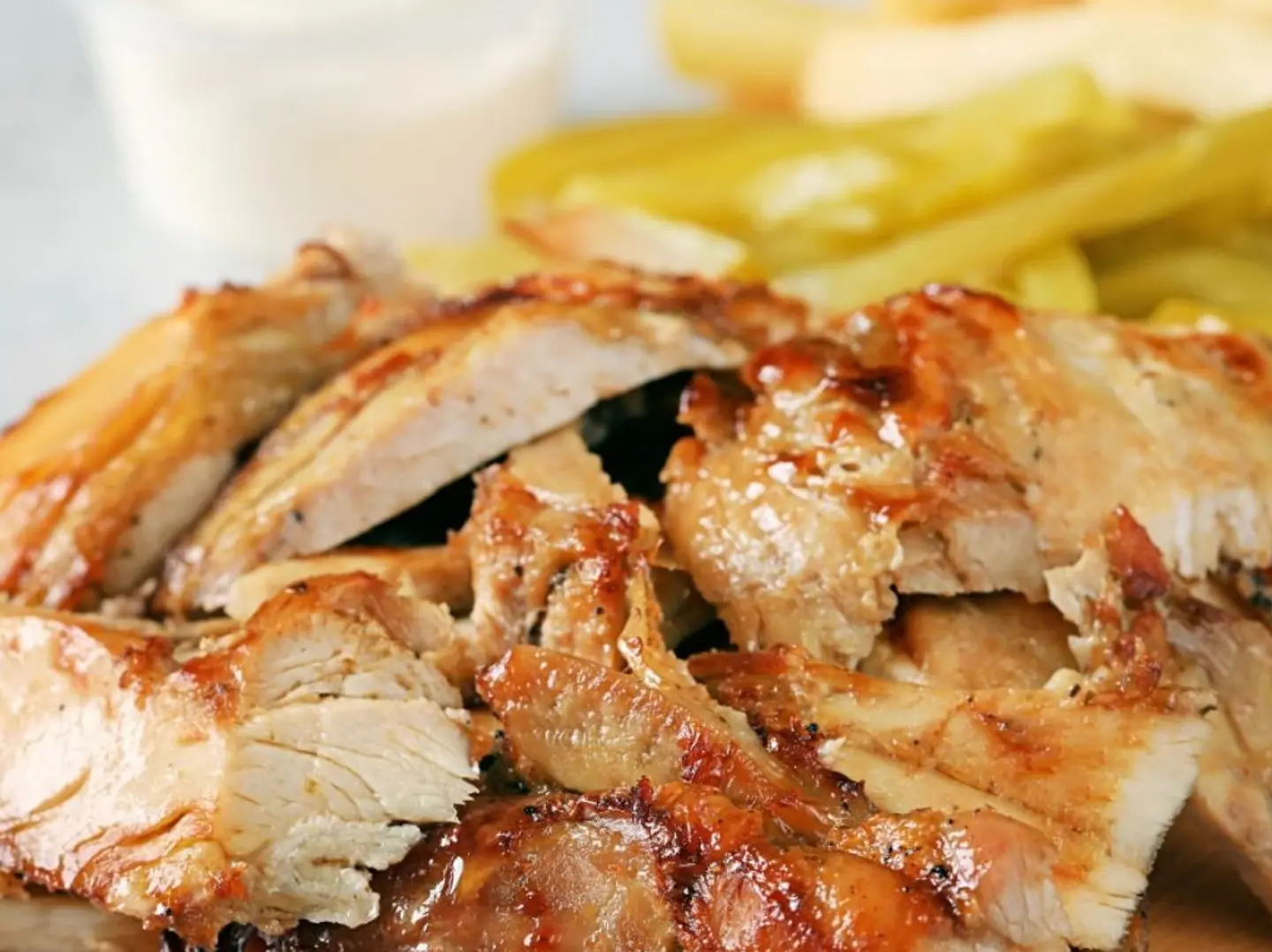 صحن شاورما وسط