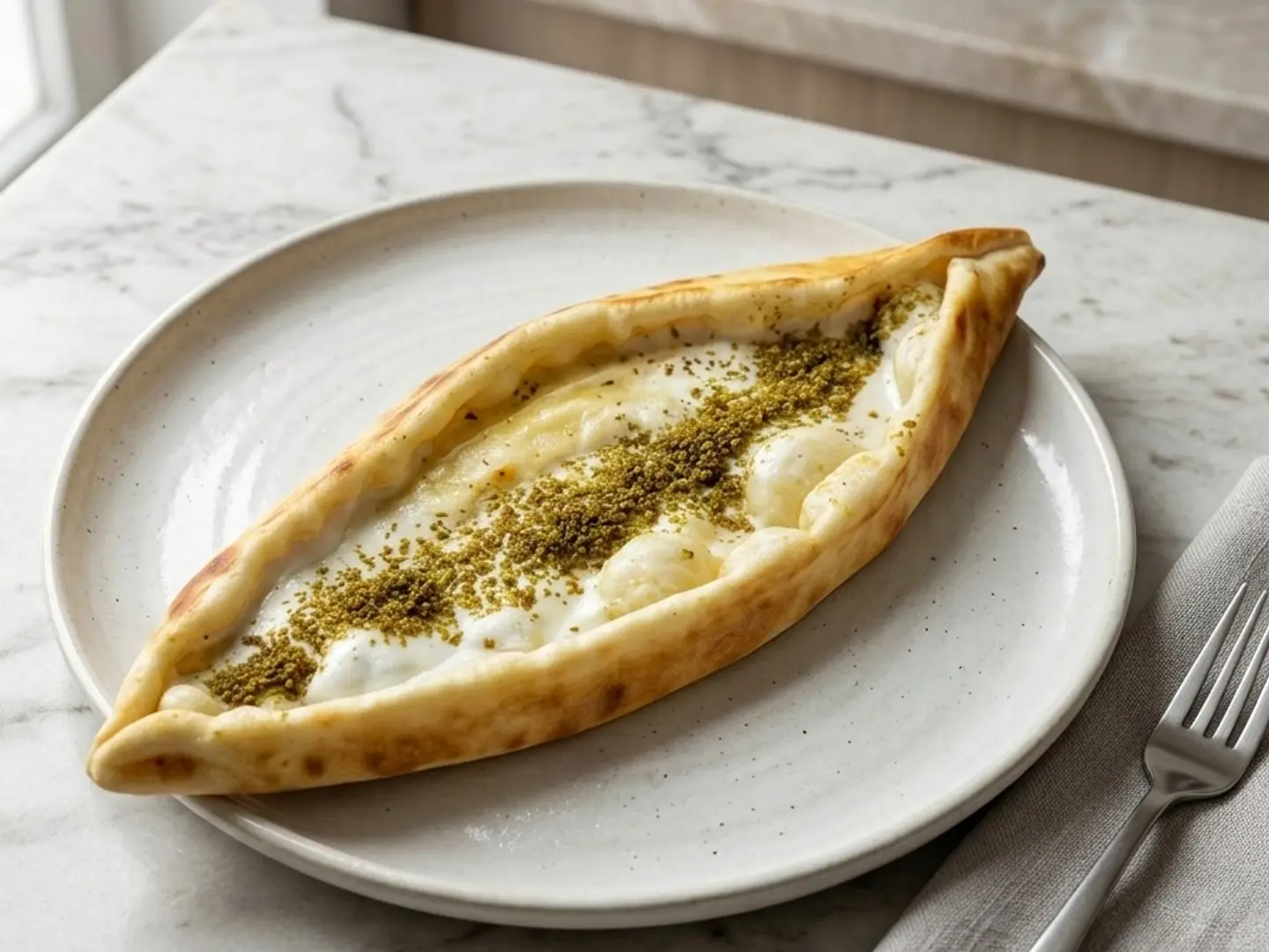 فطيرة لبنة بالزعتر