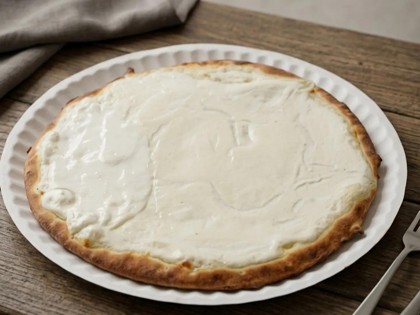 فطيرة لبنة سادة مدور