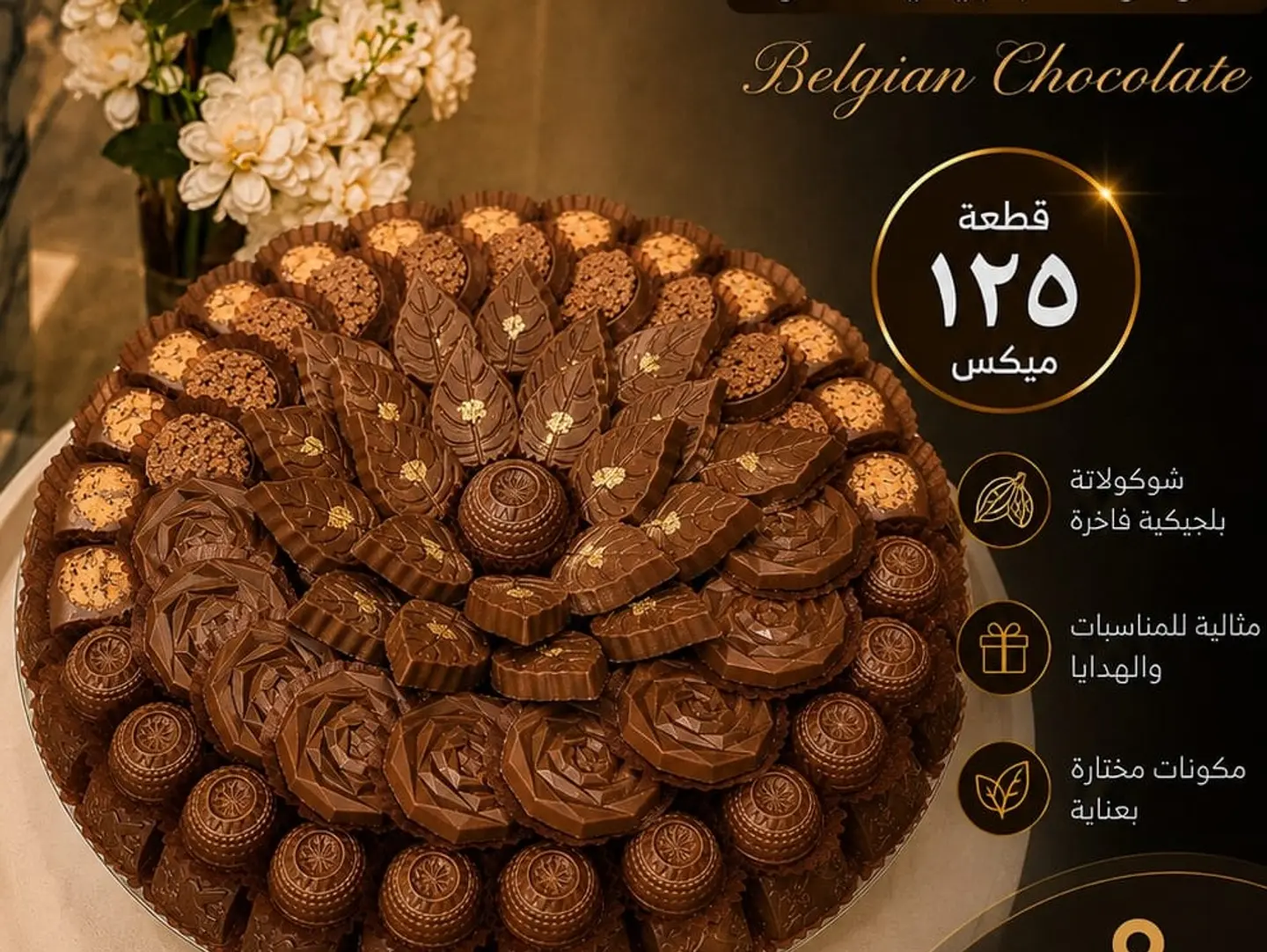 صينيه شوكولاته مكشوفه ميكس