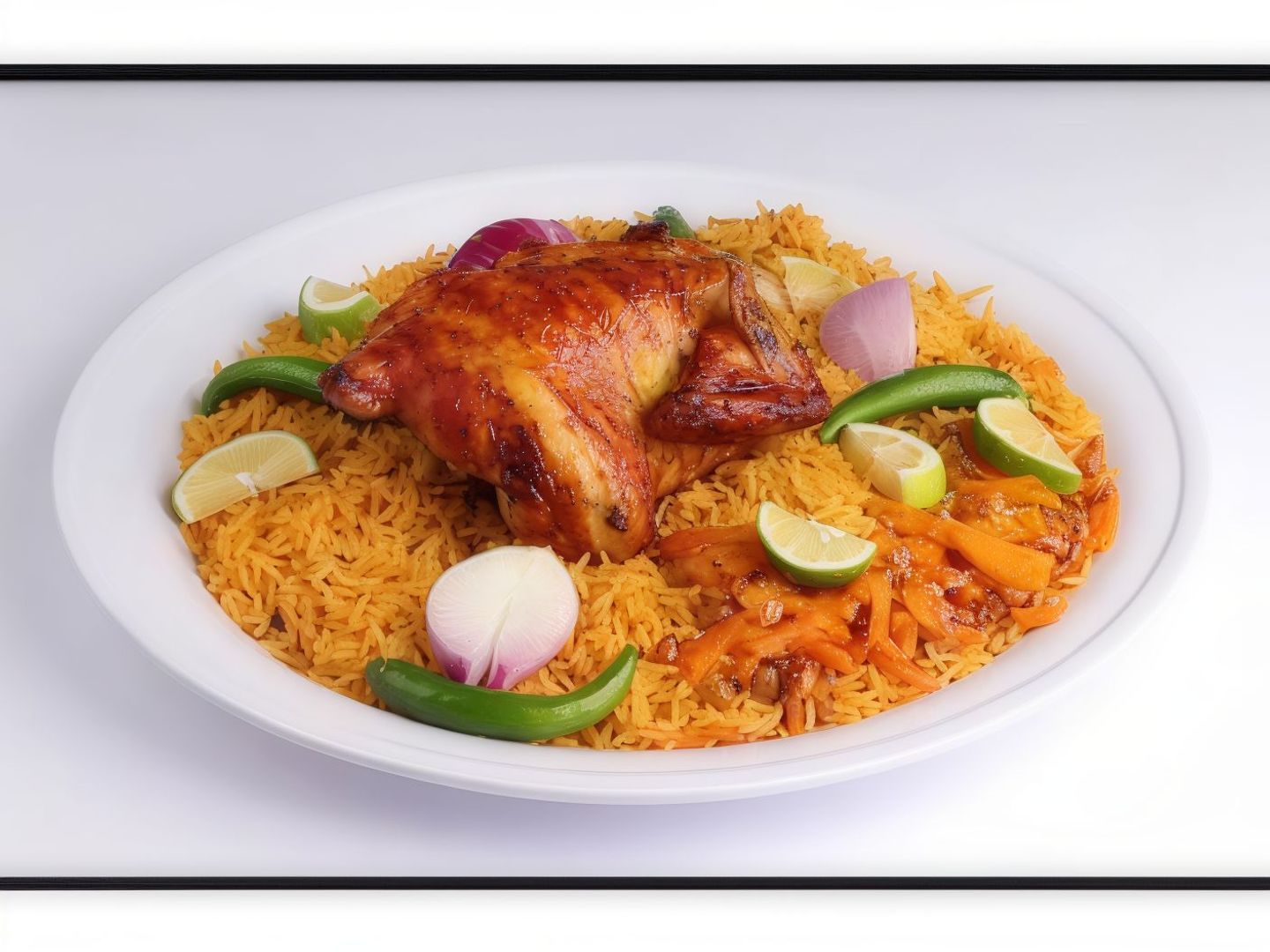 حبه دجاج شواية مع رز بخارى