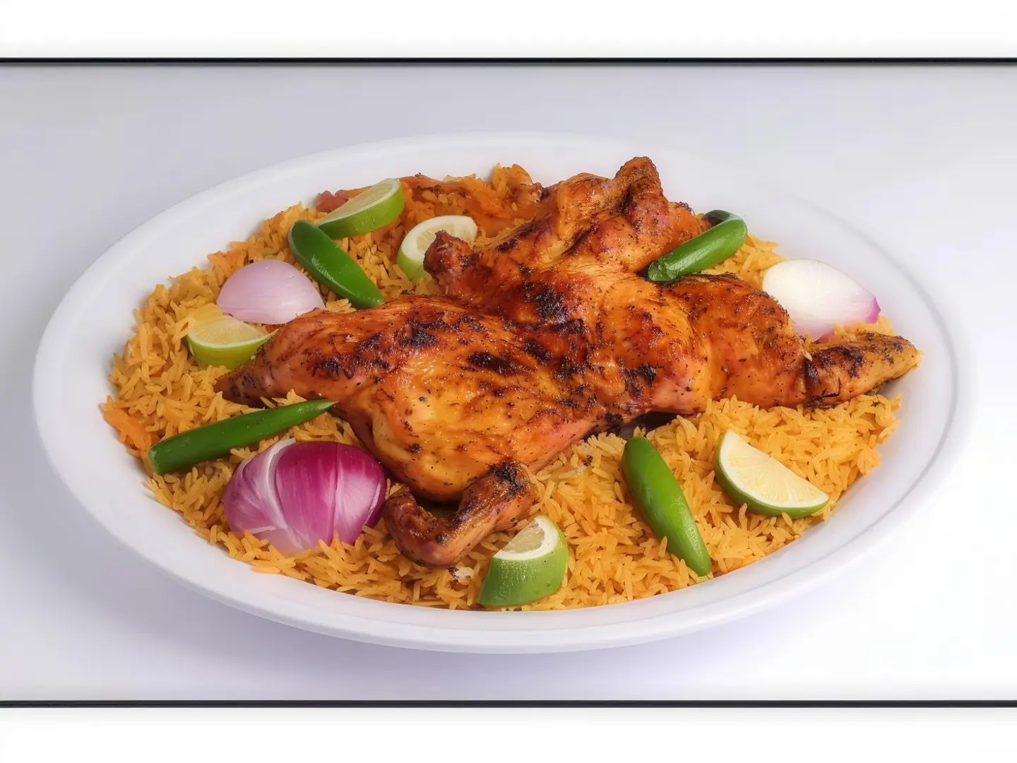 Half Chicken On Charcoal With Bukhara Rice