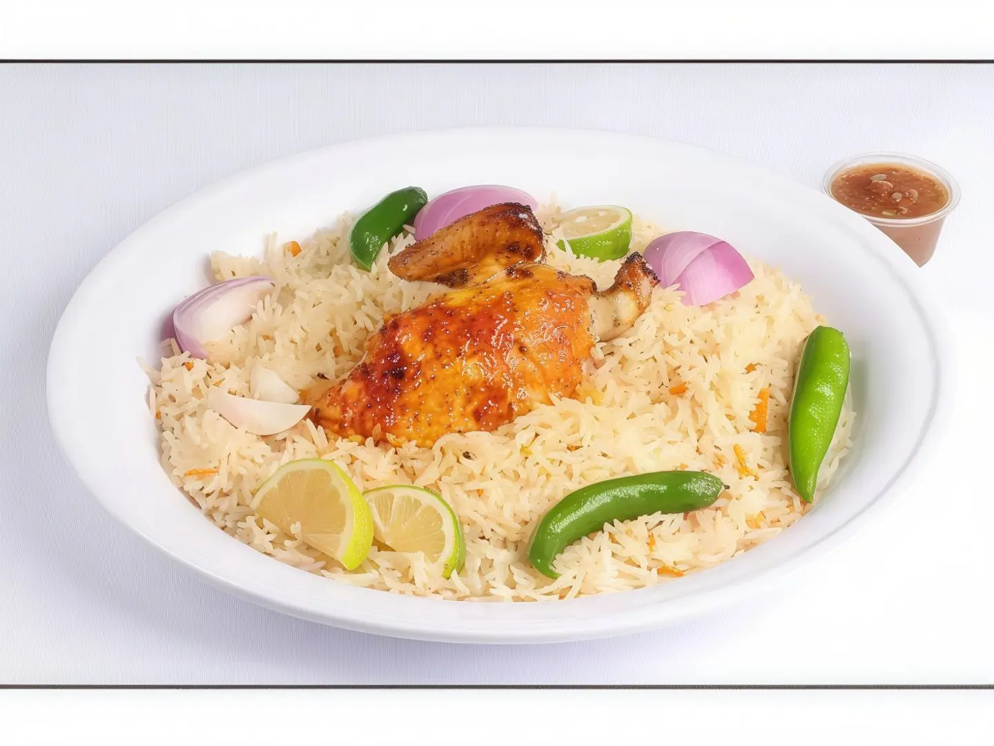 Quarter Grilled Chicken With Biryani Rice