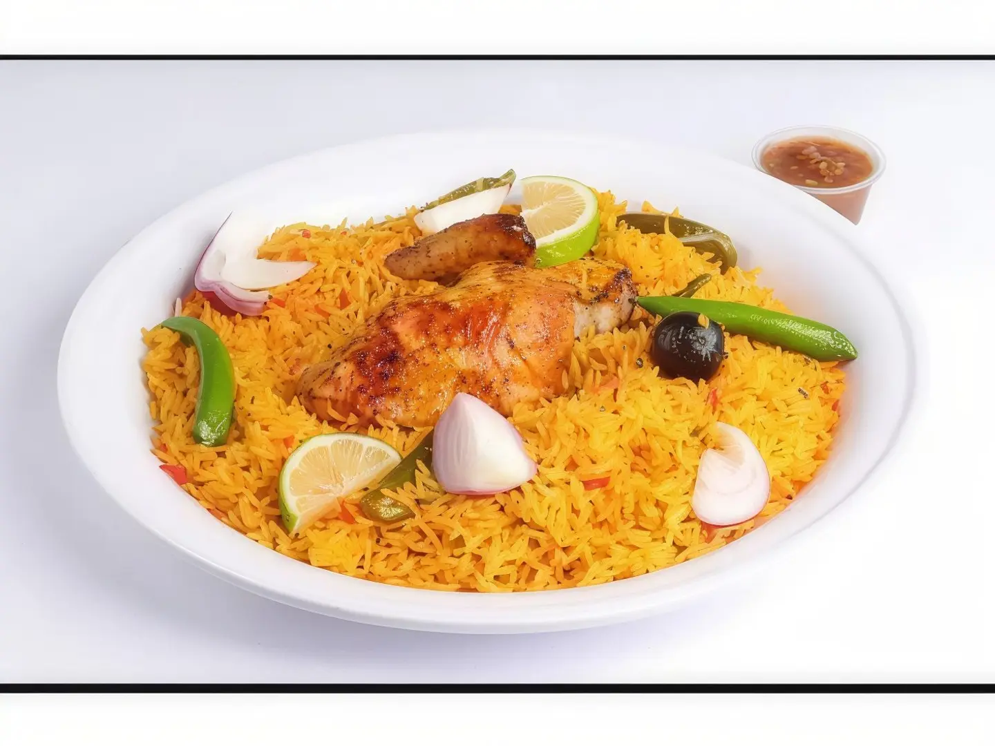 Quarter Grilled Chicken With Spiced Rice