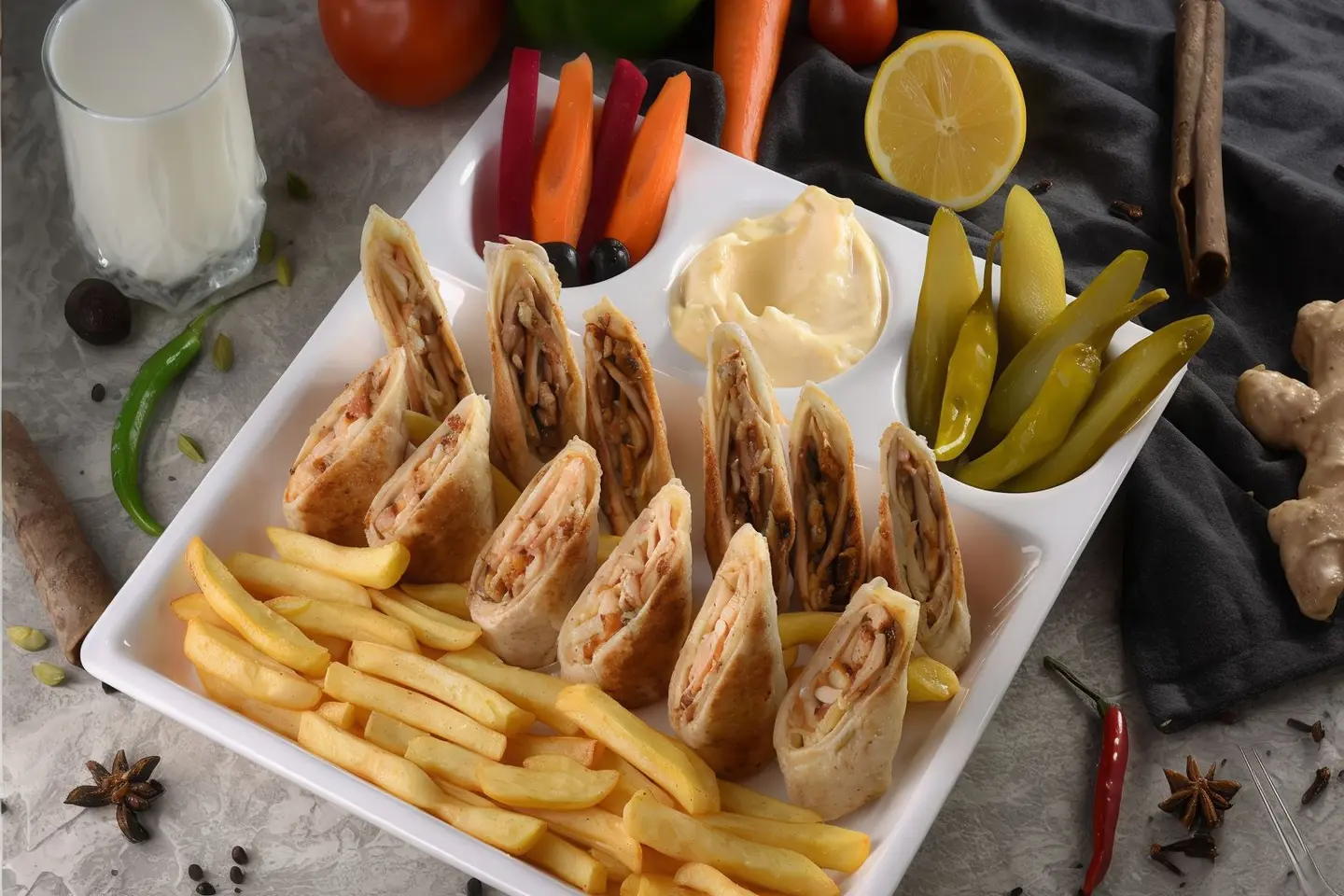 وجبة شاورما دجاج