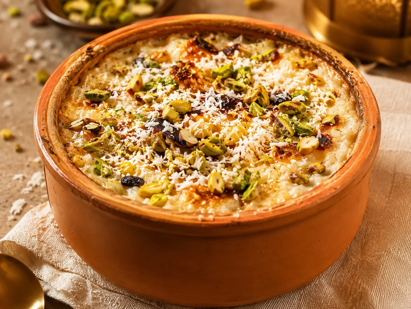 Umm Ali Baked In A Clay Pot