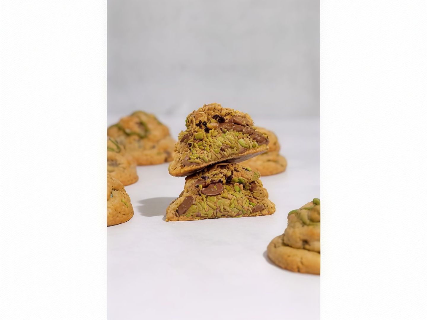 Kunafa, Pistachio, And Chocolate Cookies