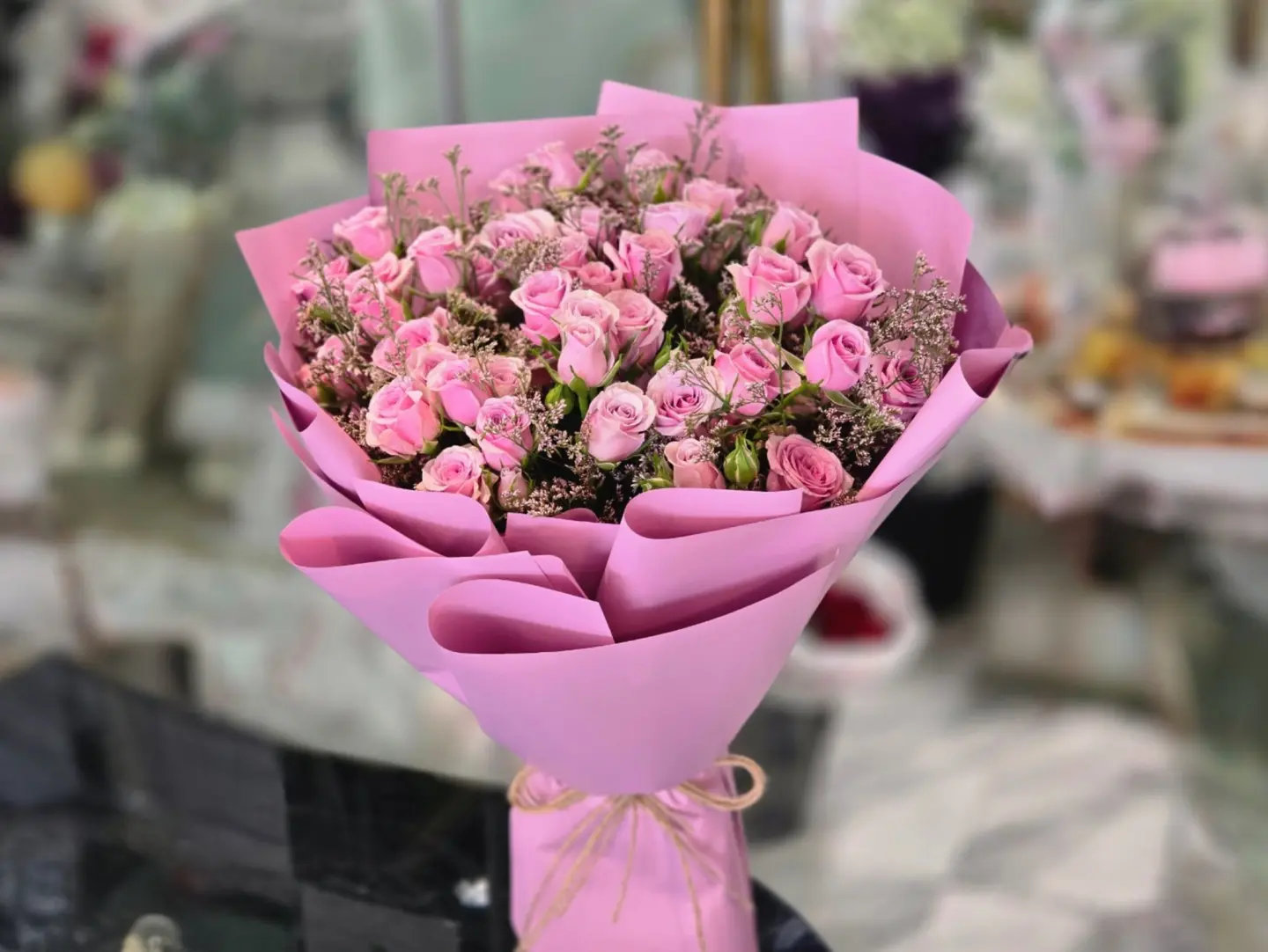 Baby Rose Bouquet Purple