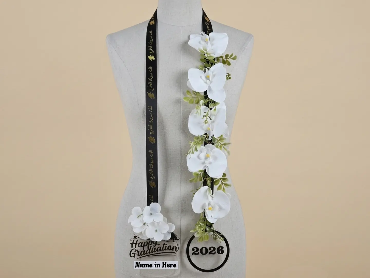 Customizable Graduation Artificial Flower Necklace 6