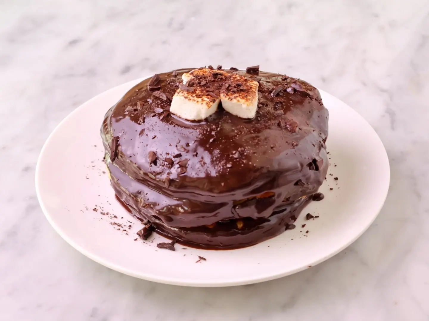 بانكيك الشوكولاتة الساخنة