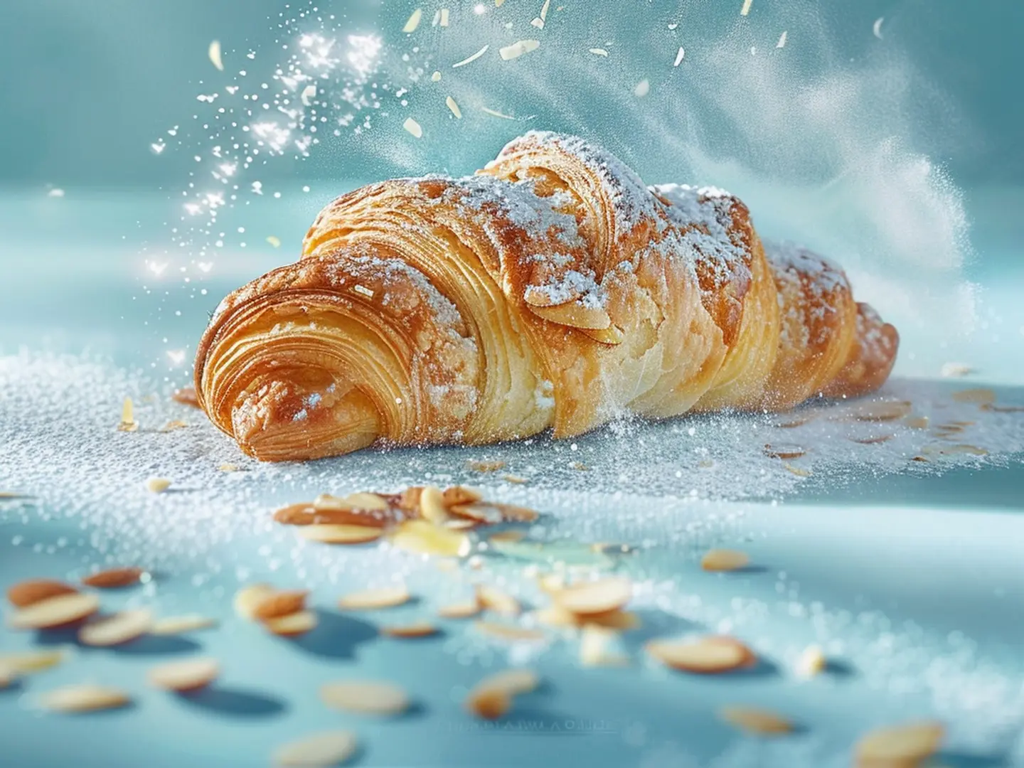 كرواسون صغير باللوز مع العسل