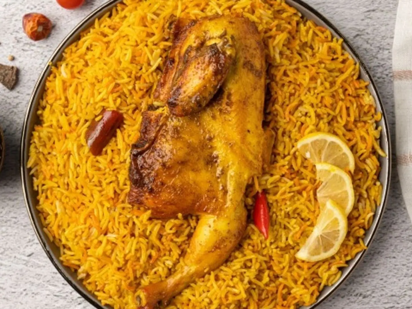Half Chicken Biryani With Rice