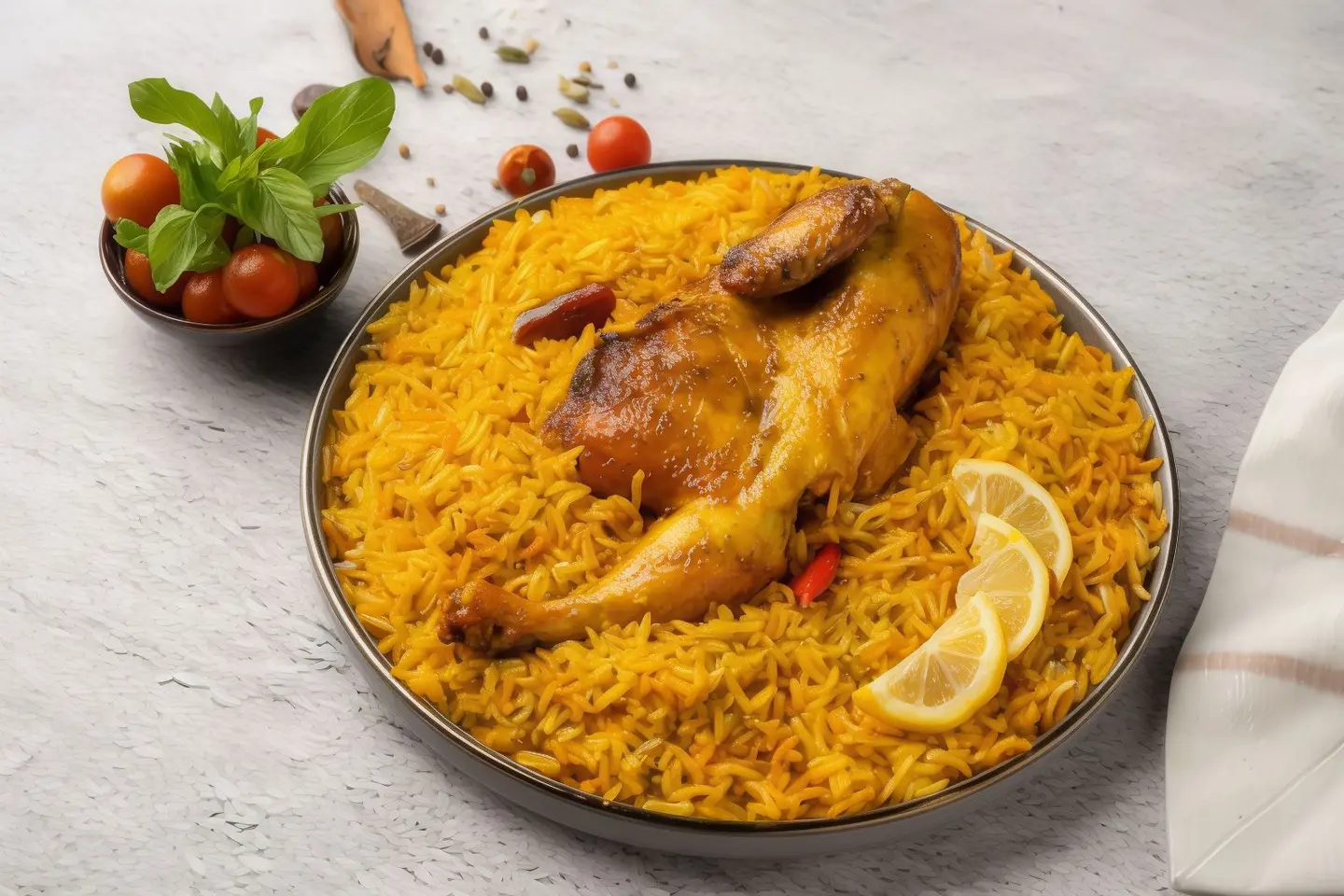 دجاج مندي مع الارز - حبة كاملة