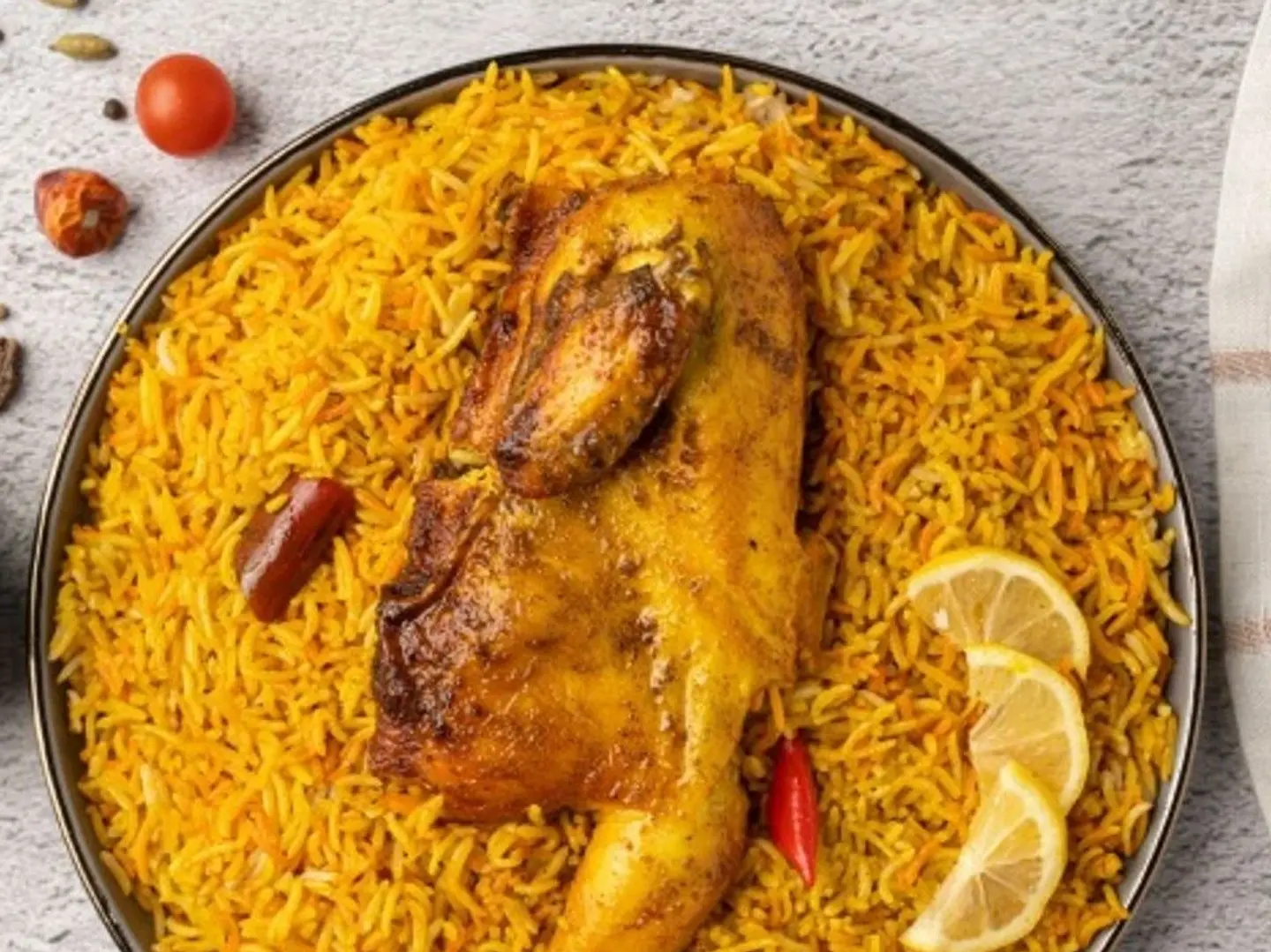 Whole Chicken Biryani With Rice