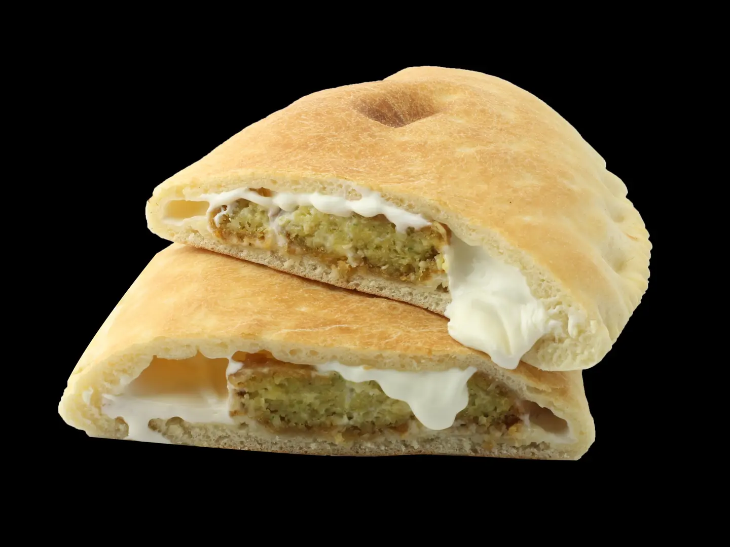 فطيرة فلافل بالجبن السائل