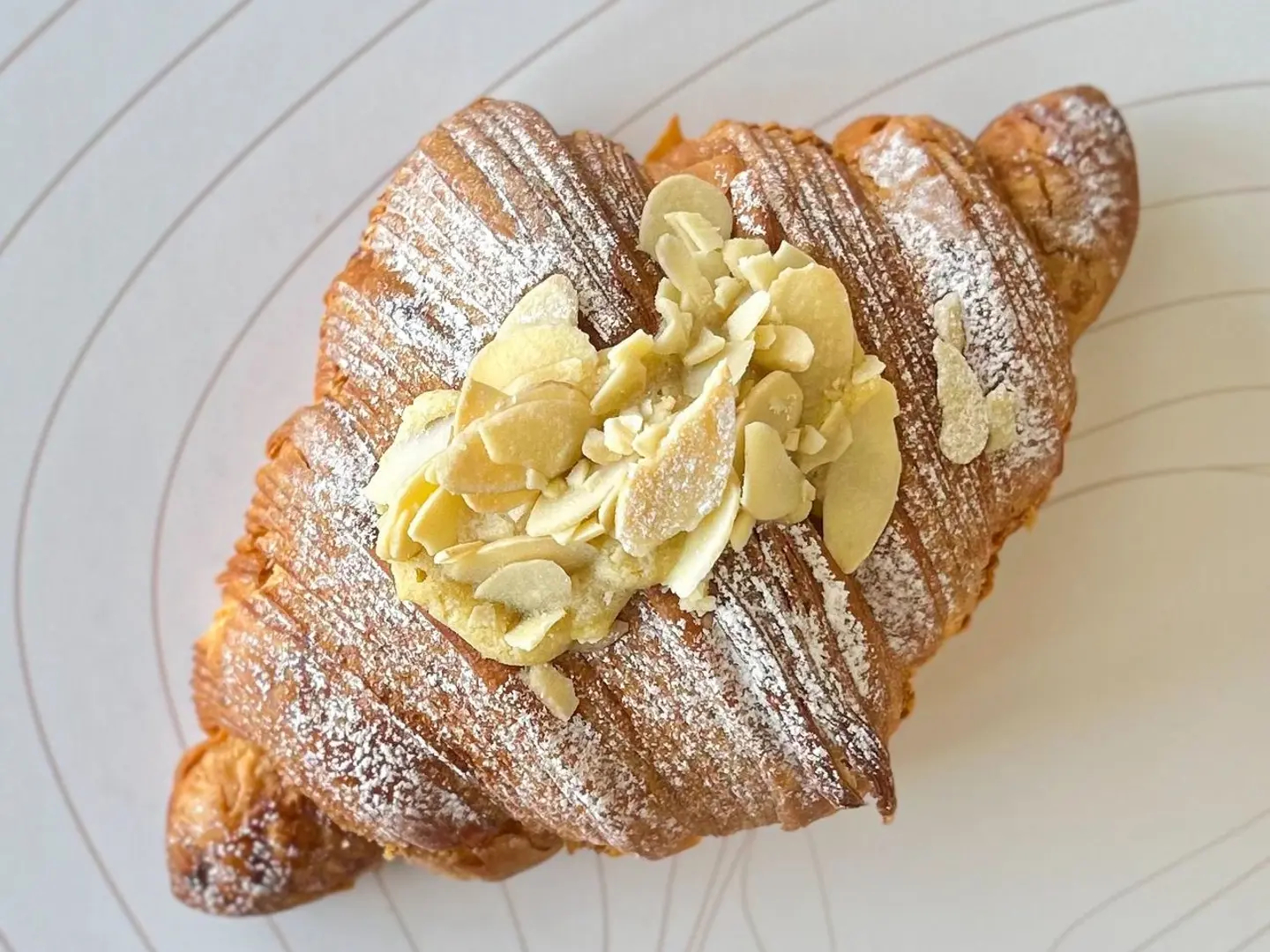 Almond Croissant With Coffee Day