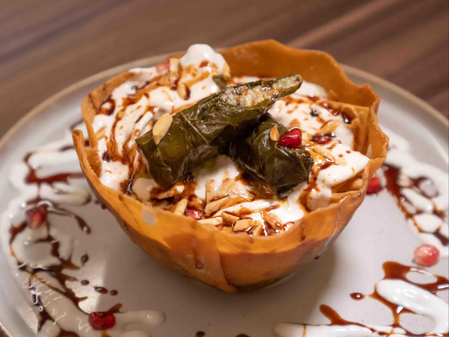 Grape Leaves Fatteh