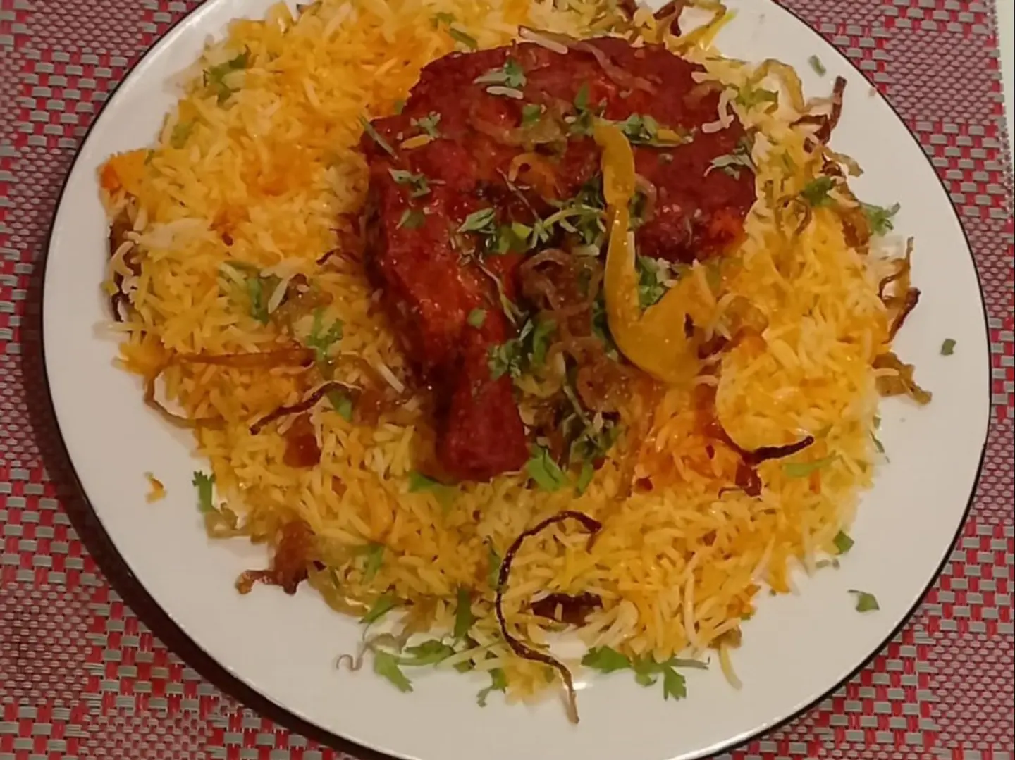 أ ز برياني مع دجاج تيكا
