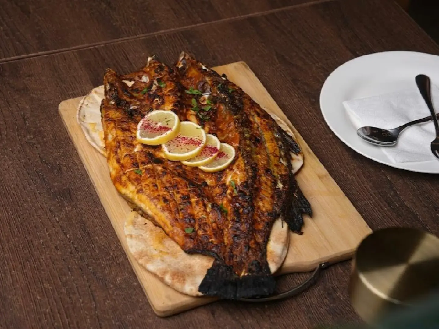 سمك سيباس مشوي