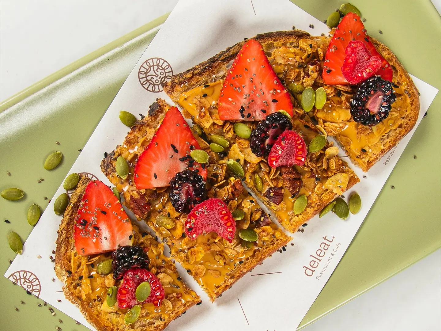 Peanut Butter Sordo Sandwich With Granola